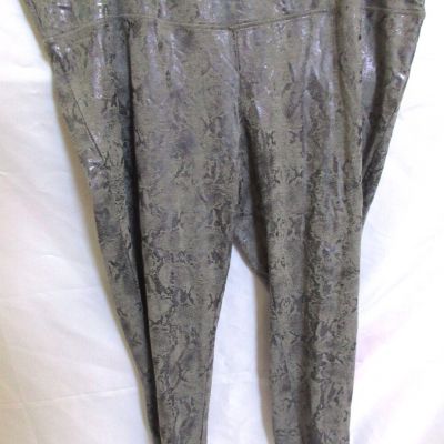 Chico's Zenergy Womens Pullon Leggings Taupe Snakeprint Chico SZ 4 (XXL/20) NWOT